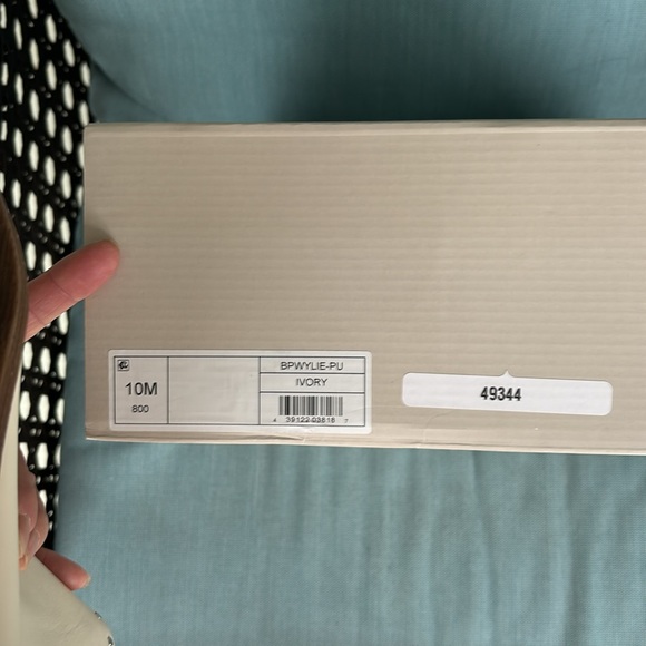 New Nordstrom Rack ivory, color, ankle booties. studded accents, Size 10. - Picture 7 of 10